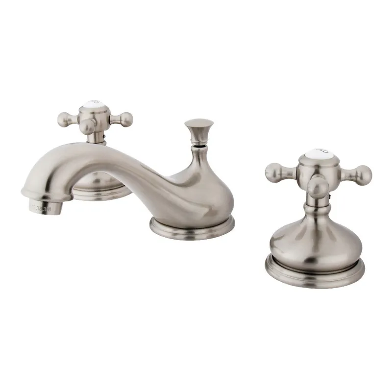 Original Kingston Brass KS1168BX 8 in. Widespread Bathroom Faucet, Brushed Nickel
