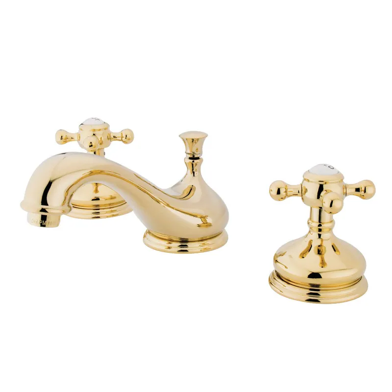 Kingston Brass KS1162BX 8 in. Widespread Bathroom Faucet, Polished Brass Big Sale