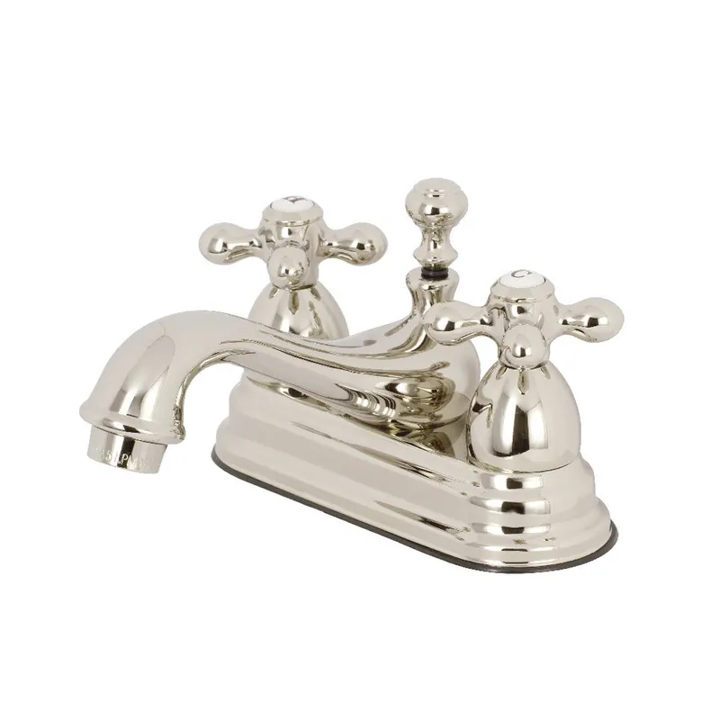 Kingston Brass KS3606AX 4 in. Centerset Bathroom Faucet, Polished Nickel Hassle-Free Returns