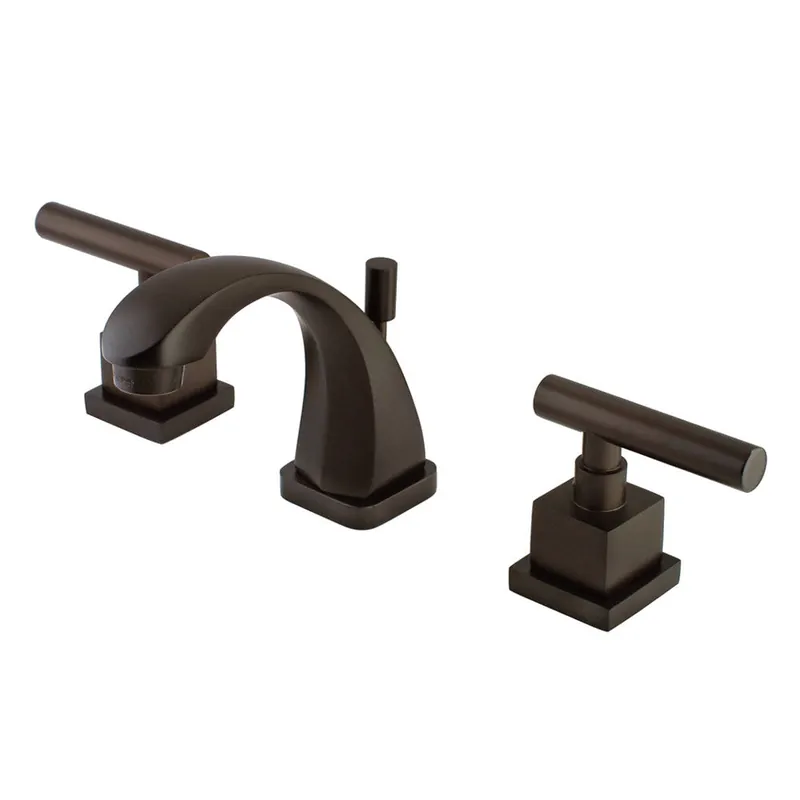Modern Kingston Brass KS4945CQL Claremont 8 in. Widespread Bathroom Faucet, Oil Rubbed Bronze