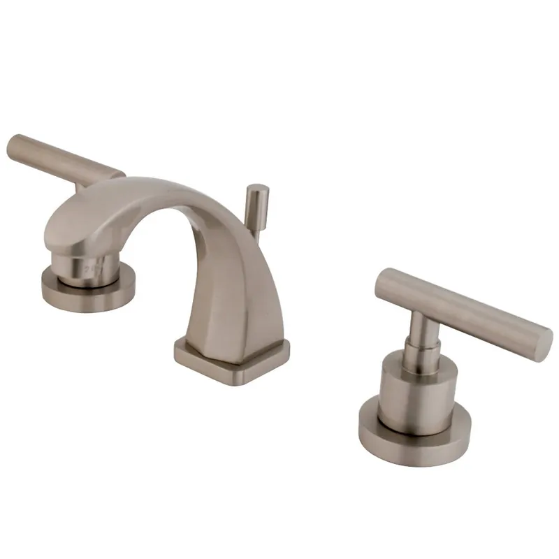 Kingston Brass KS4948CML Manhattan 8 in. Widespread Bathroom Faucet, Brushed Nickel Time-Limited
