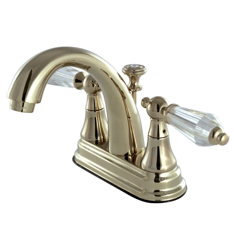 Fast Shipping Kingston Brass KS7612WLL 4 in. Centerset Bathroom Faucet, Polished Brass