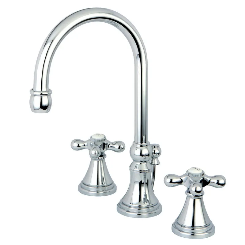 Kingston Brass KS2981AX Governor Widespread Bathroom Faucet with Brass Pop-Up, Polished Chrome Worldwide Shipping