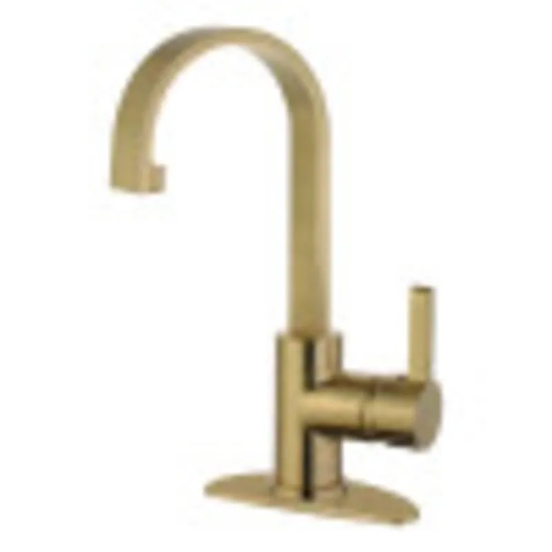 Fauceture LS8213CTL Continental Single-Handle Bathroom Faucet, Brushed Brass Crafted