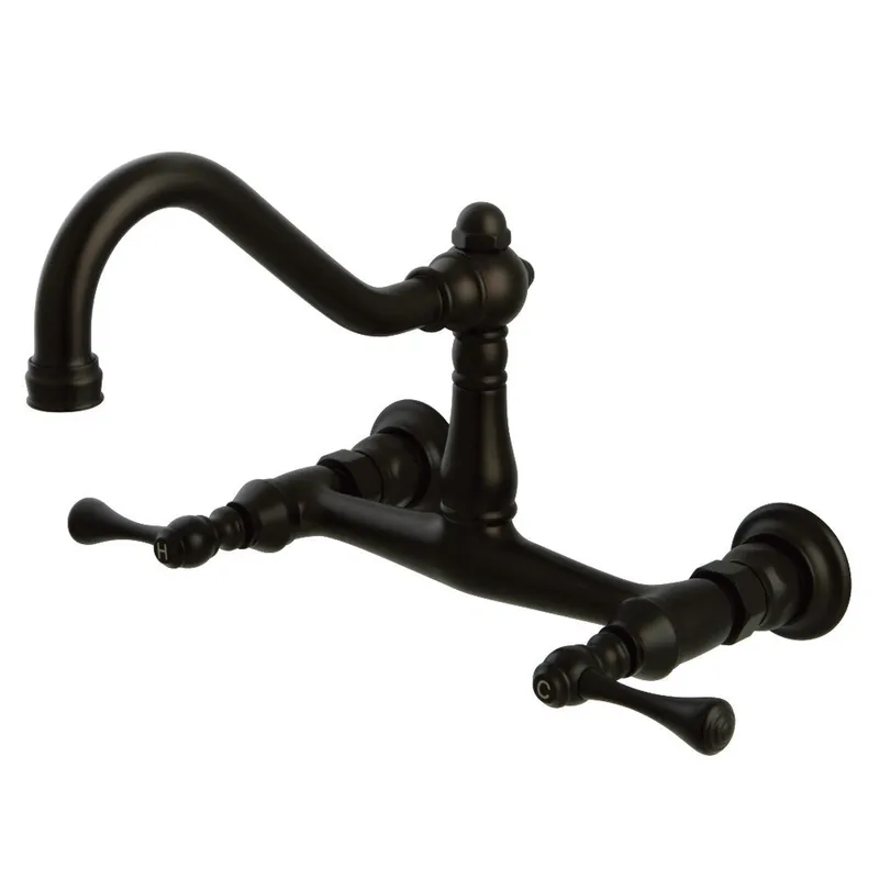 Kingston Brass KS3245BL Wall Mount Bathroom Faucet, Oil Rubbed Bronze Original
