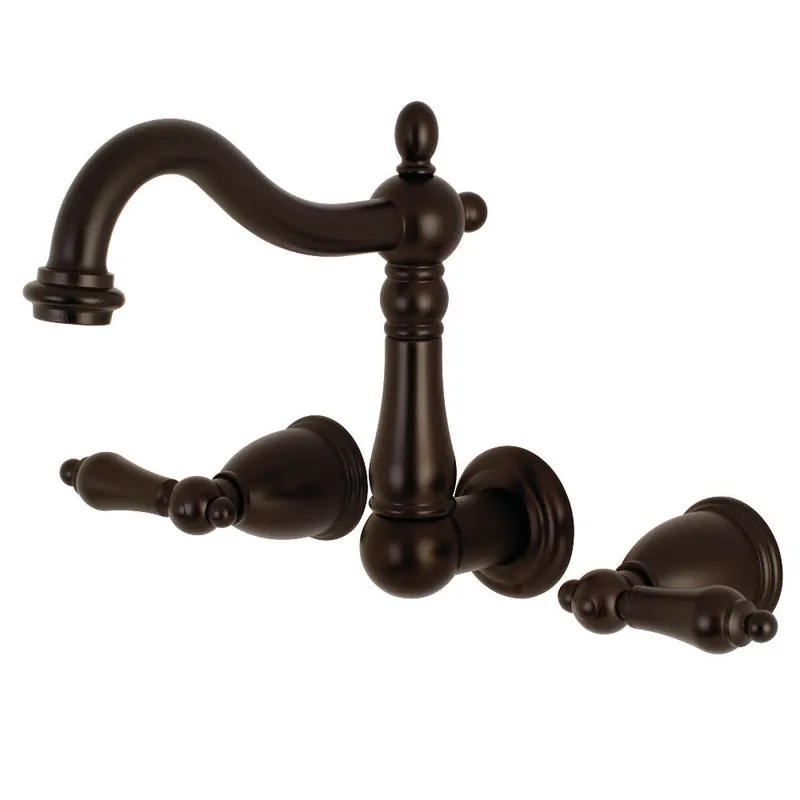 Kingston Brass KS1255AL Wall Mount Bathroom Faucet, Oil Rubbed Bronze Best Choice