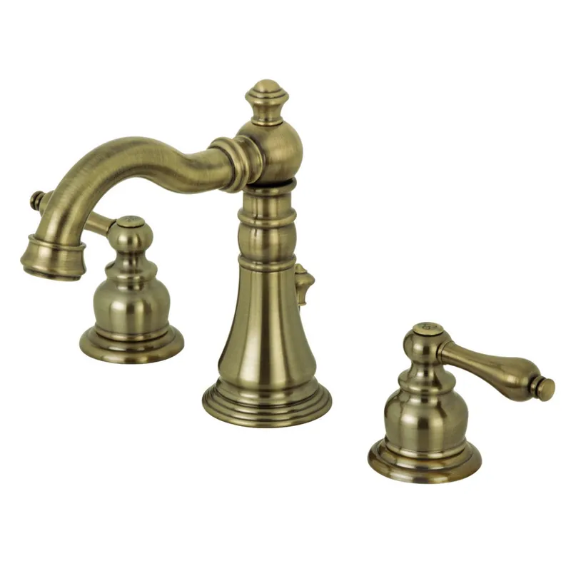 Top Pick Fauceture FSC19733AL English Classic Widespread Bathroom Faucet, Antique Brass