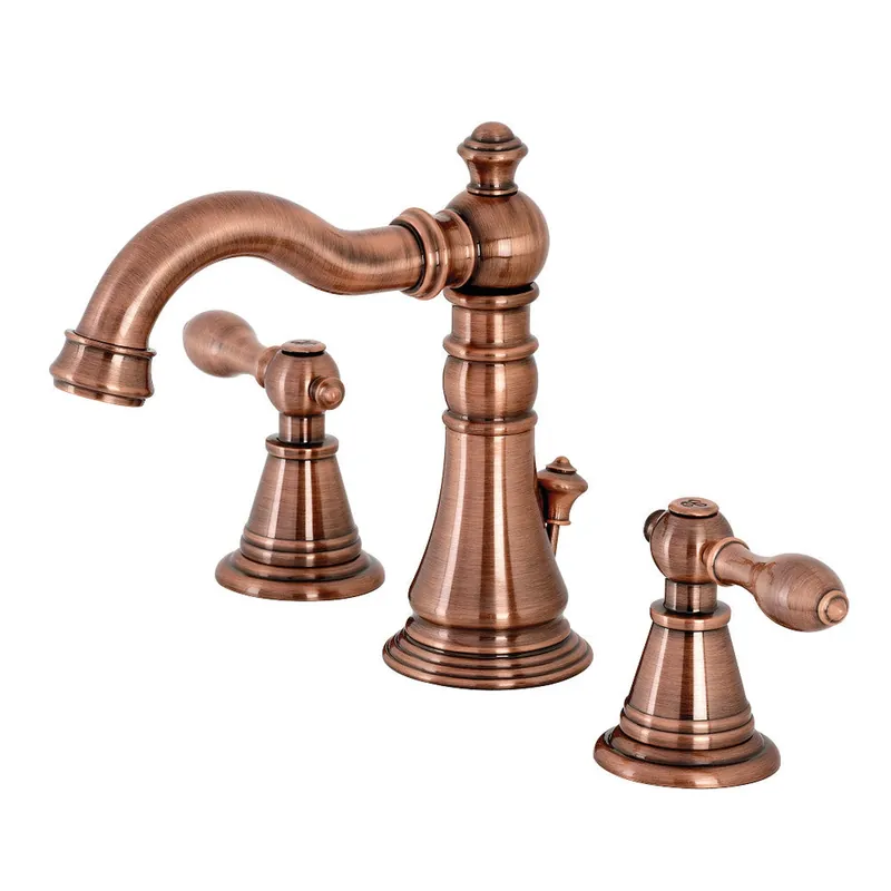 Fauceture FSC197ALAC English Classic Widespread Bathroom Faucet, Antique Copper Express Delivery
