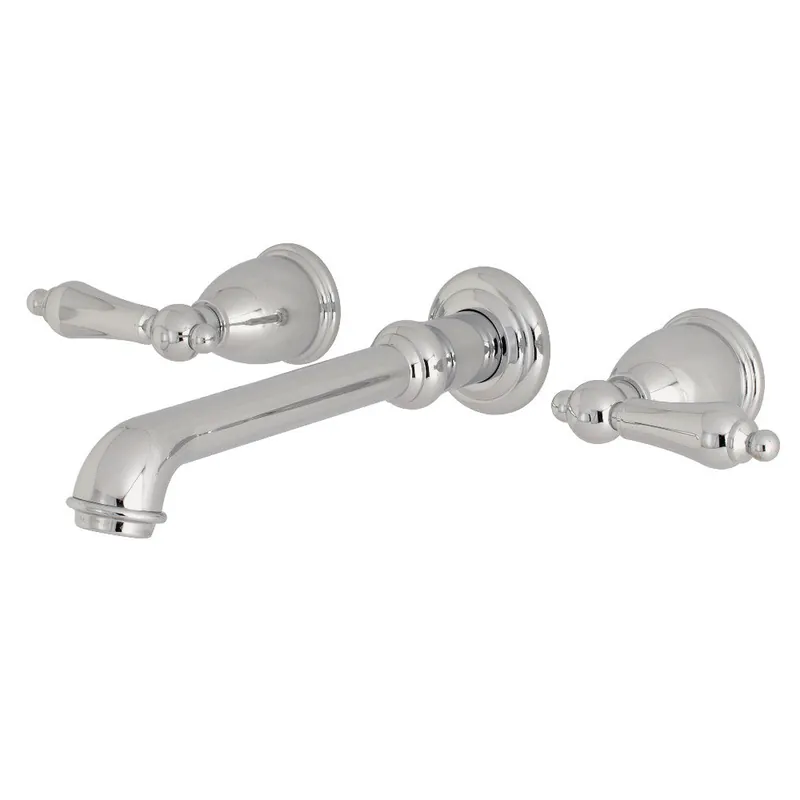 Kingston Brass KS7121AL Wall Mount Bathroom Faucet, Polished Chrome Worldwide Shipping
