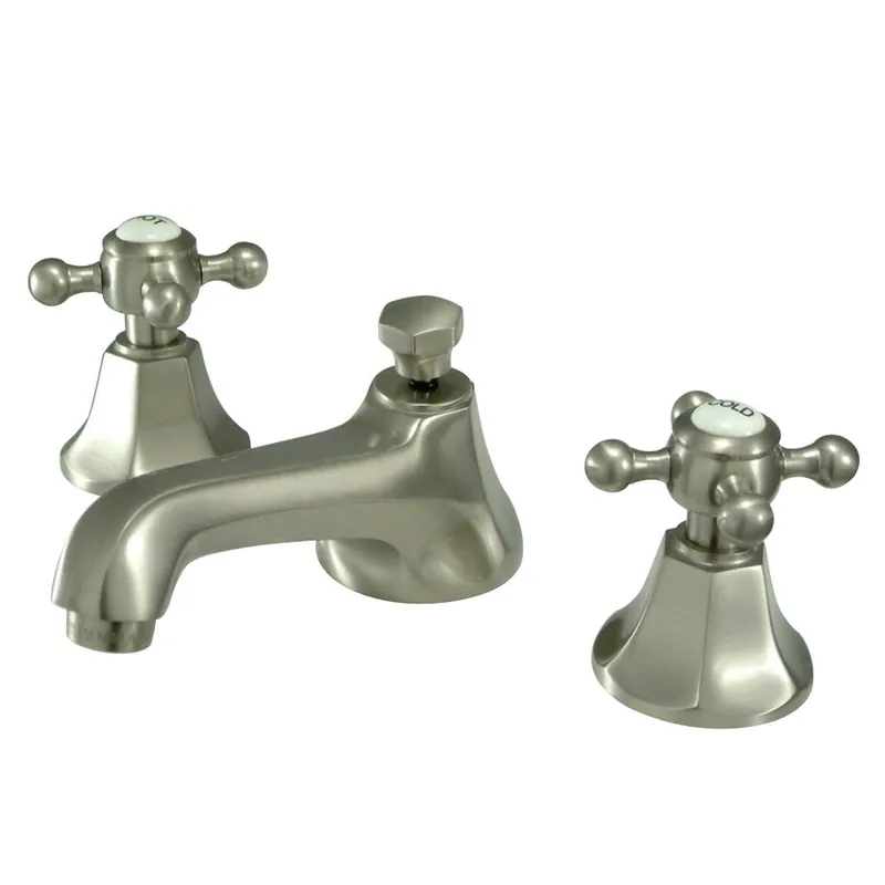 Kingston Brass KS4468BX 8 in. Widespread Bathroom Faucet, Brushed Nickel Premium