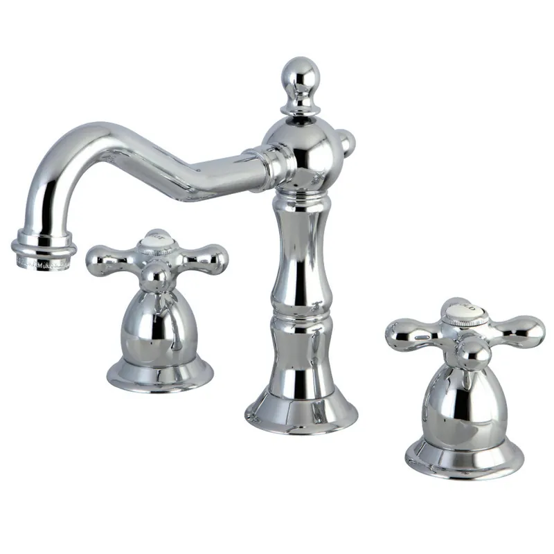 Premium Kingston Brass KS1971AX 8 in. Widespread Bathroom Faucet, Polished Chrome