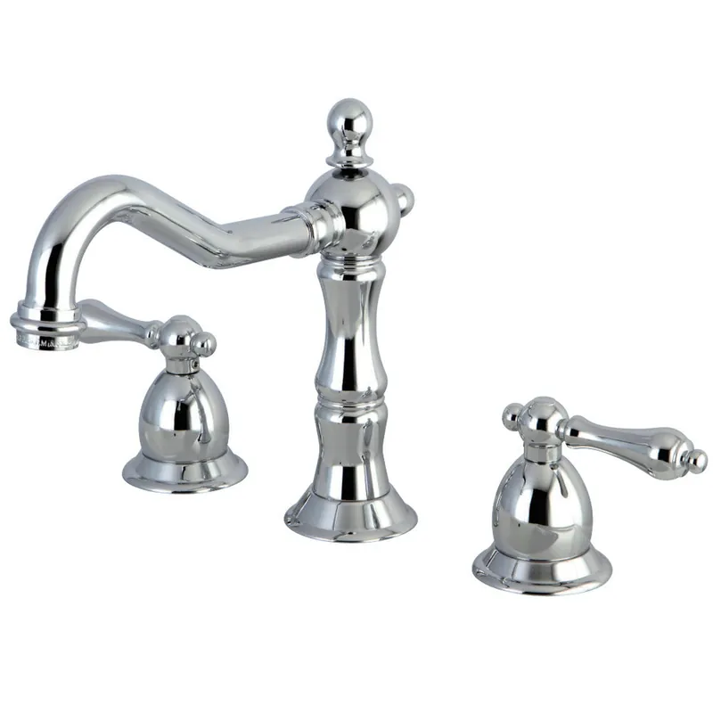 Fast Shipping Kingston Brass KS1971AL 8 in. Widespread Bathroom Faucet, Polished Chrome