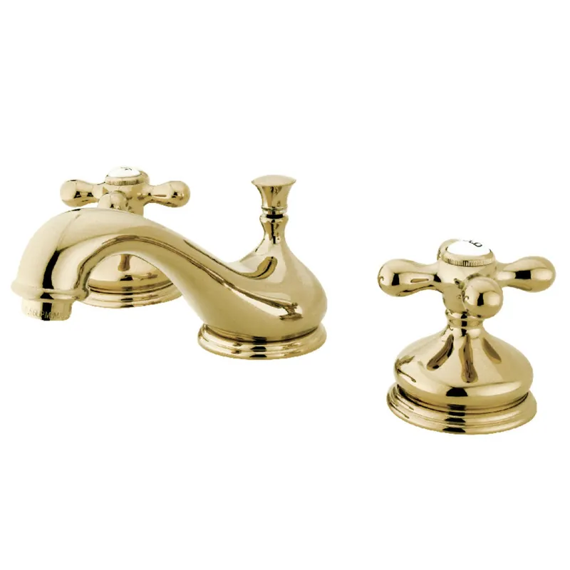 Kingston Brass KS1162AX 8 in. Widespread Bathroom Faucet, Polished Brass Affordable