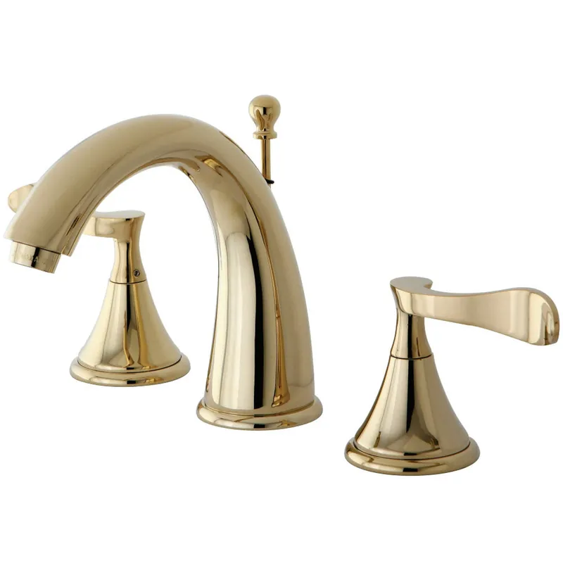 Save Now Kingston Brass KS2972CFL 8 in. Widespread Bathroom Faucet, Polished Brass