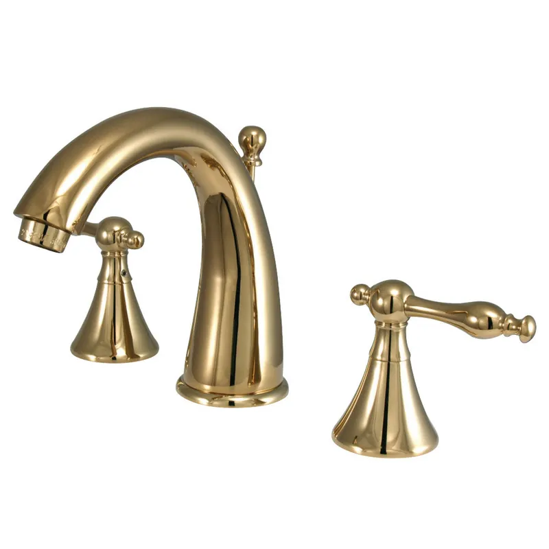 Top Rated Kingston Brass KS2972NL 8 in. Widespread Bathroom Faucet, Polished Brass