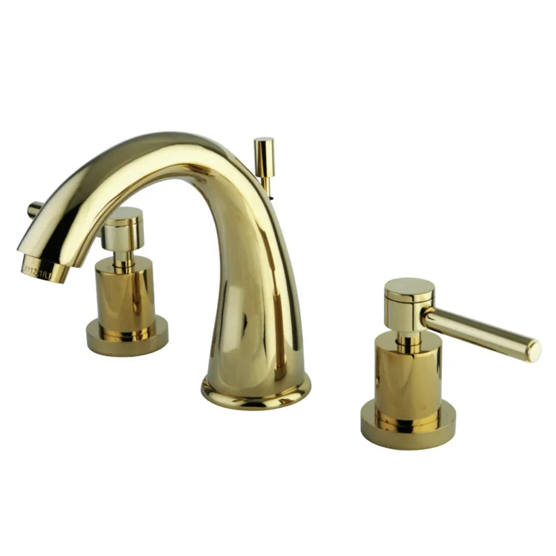 Kingston Brass KS2962DL 8 in. Widespread Bathroom Faucet, Polished Brass One Day Deal