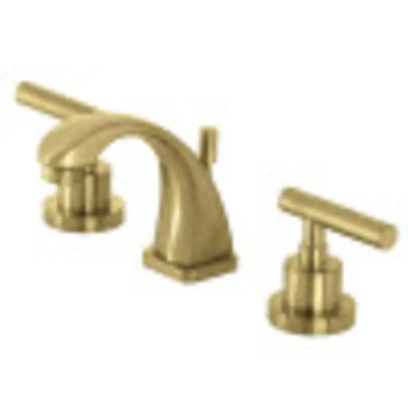 Kingston Brass KS4947CML Manhattan 8 in. Widespread Bathroom Faucet, Brushed Brass Luxury