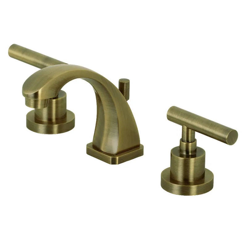 Save Now Kingston Brass KS4943CML Manhattan 8 in. Widespread Bathroom Faucet, Antique Brass