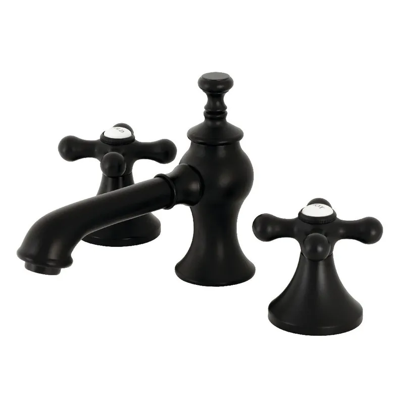 Direct From Manufacturer Kingston Brass KC7060AX Vintage 8 in. Widespread Bathroom Faucet, Matte Black