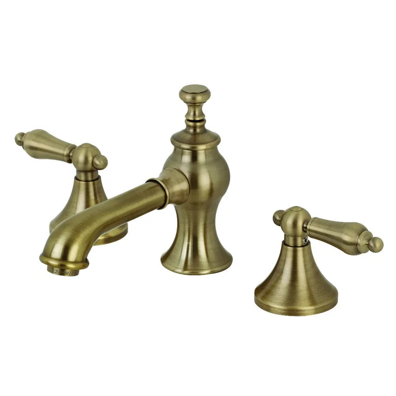 Kingston Brass KC7063AL Vintage 8 in. Widespread Bathroom Faucet, Antique Brass Deal