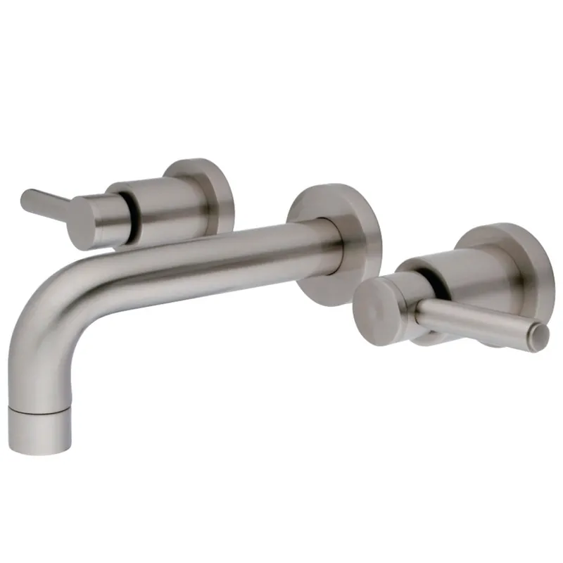 Kingston Brass KS8128DL Concord 2-Handle Wall Mount Bathroom Faucet, Brushed Nickel Worldwide Shipping