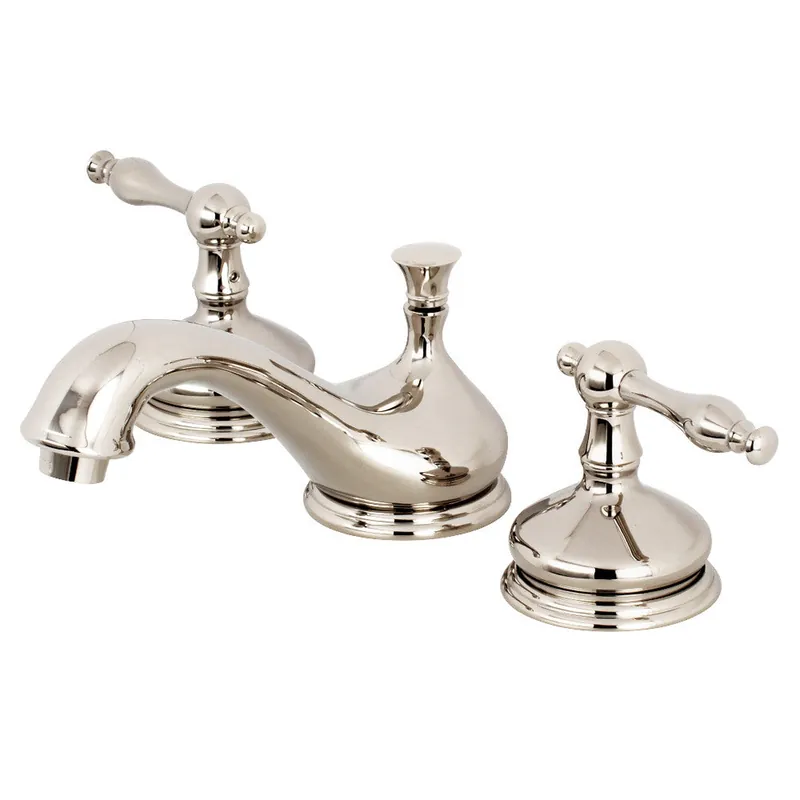 Kingston Brass KS1166NL 8 in. Widespread Bathroom Faucet, Polished Nickel Express Delivery