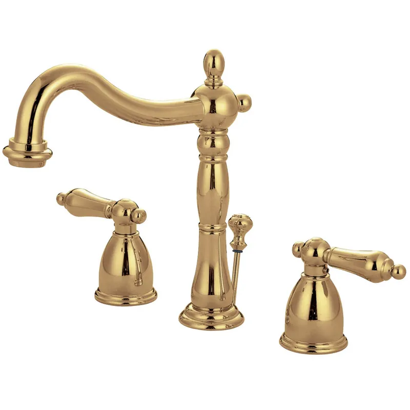 Markdown Kingston Brass KB1972AL Heritage Widespread Bathroom Faucet with Brass Pop-Up, Polished Brass
