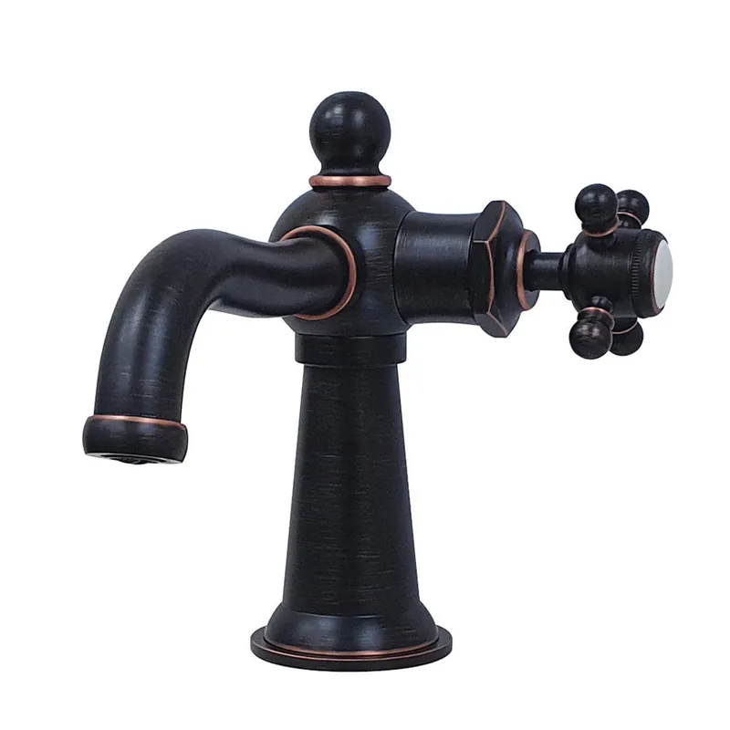 Kingston Brass KS154BXNB Nautical Single-Handle Bathroom Faucet with Push Pop-Up, Naples Bronze Affordable