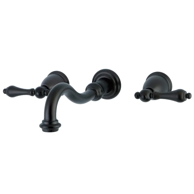 Kingston Brass KS3125AL Vintage 2-Handle Wall Mount Bathroom Faucet, Oil Rubbed Bronze Buy Online
