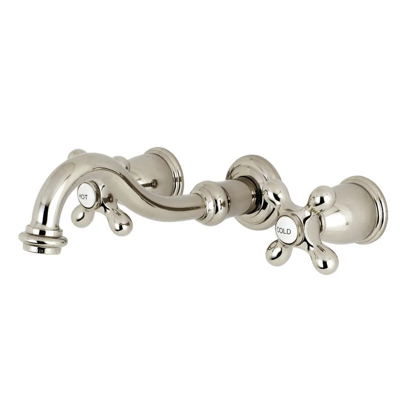 Kingston Brass KS3126AX Vintage 2-Handle Wall Mount Bathroom Faucet, Polished Nickel Budget