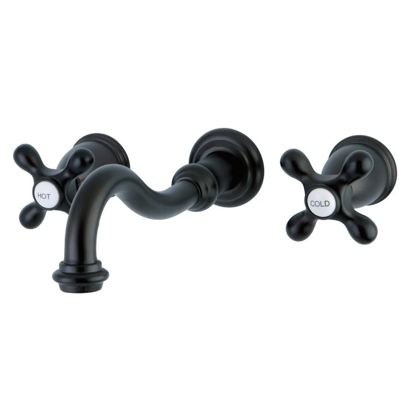 Kingston Brass KS3125AX Vintage 2-Handle Wall Mount Bathroom Faucet, Oil Rubbed Bronze Hot Picks