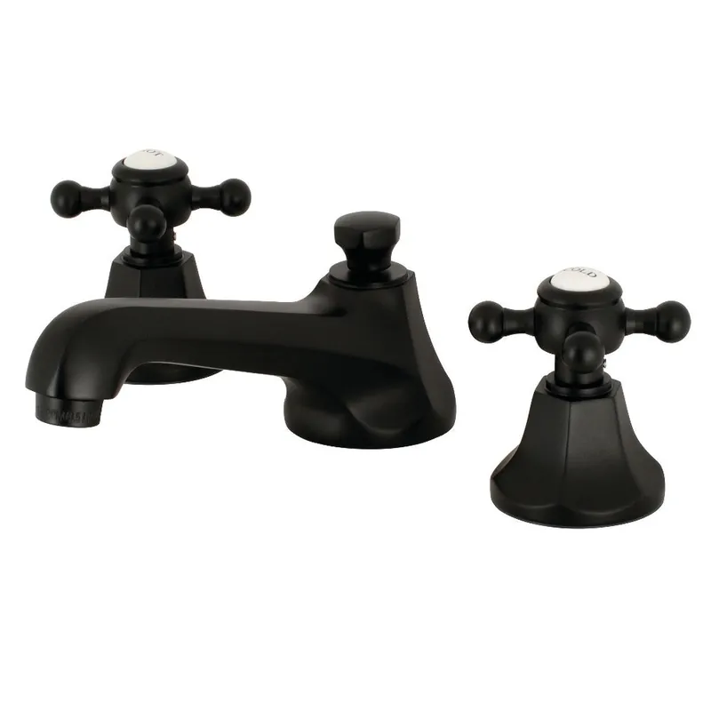 Special Offer Kingston Brass KS4460BX 8 in. Widespread Bathroom Faucet, Matte Black