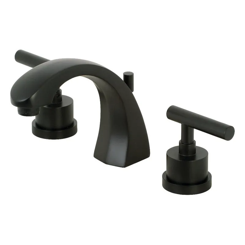 Kingston Brass KS4980CML Manhattan 8" Widespread Bathroom Faucet, Matte Black Genuine