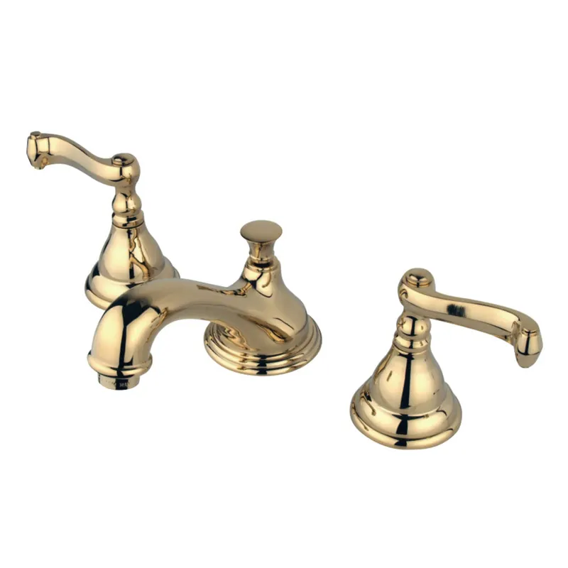 Kingston Brass KS5562FL 8 in. Widespread Bathroom Faucet, Polished Brass New Arrival