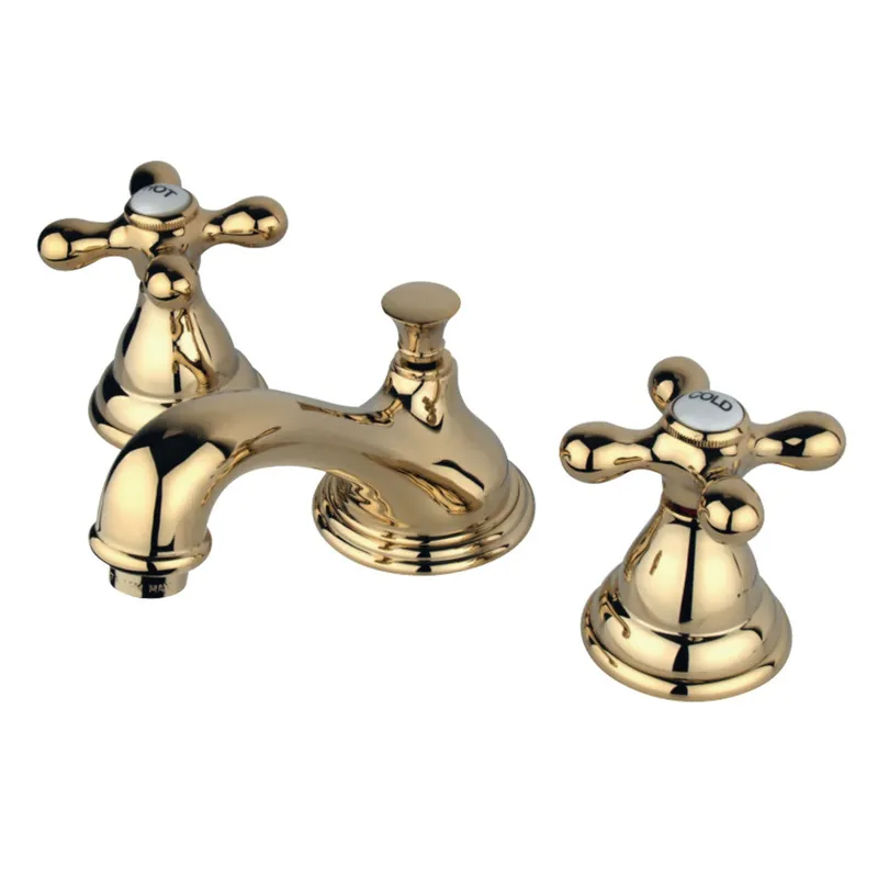 Latest Kingston Brass KS5562AX 8 in. Widespread Bathroom Faucet, Polished Brass