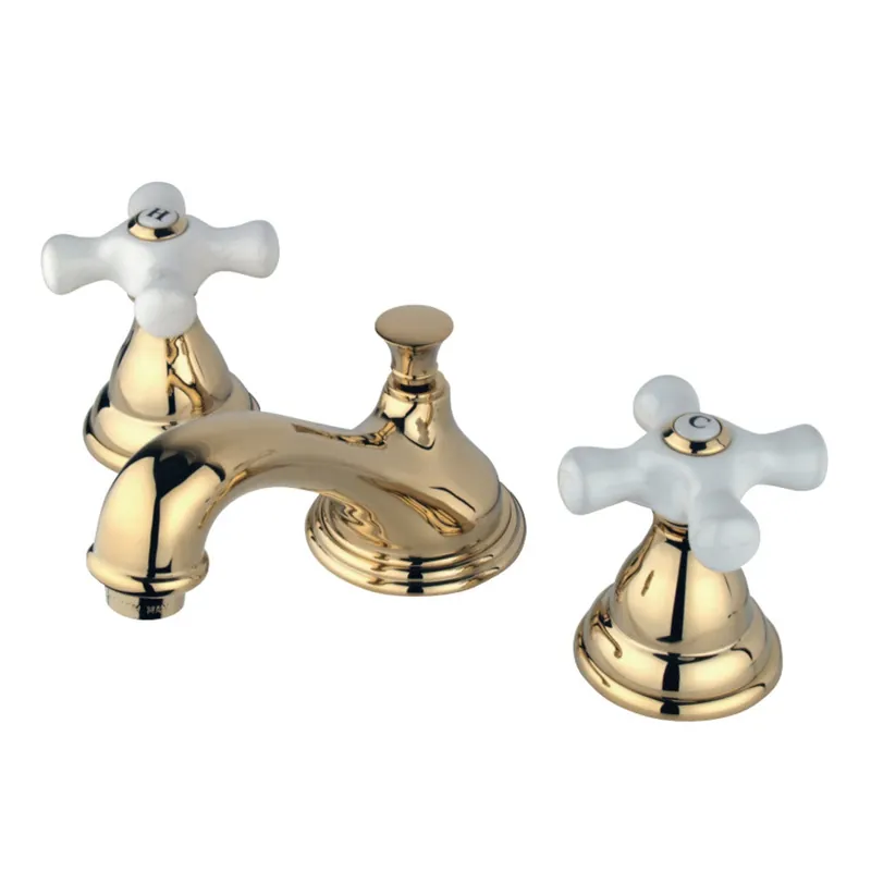 Kingston Brass KS5562PX 8 in. Widespread Bathroom Faucet, Polished Brass Fast Shipping