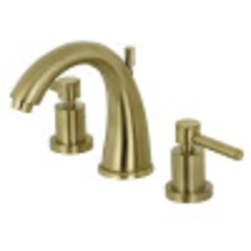 Kingston Brass KS2967DL 8 in. Widespread Bathroom Faucet, Brushed Brass Markdown