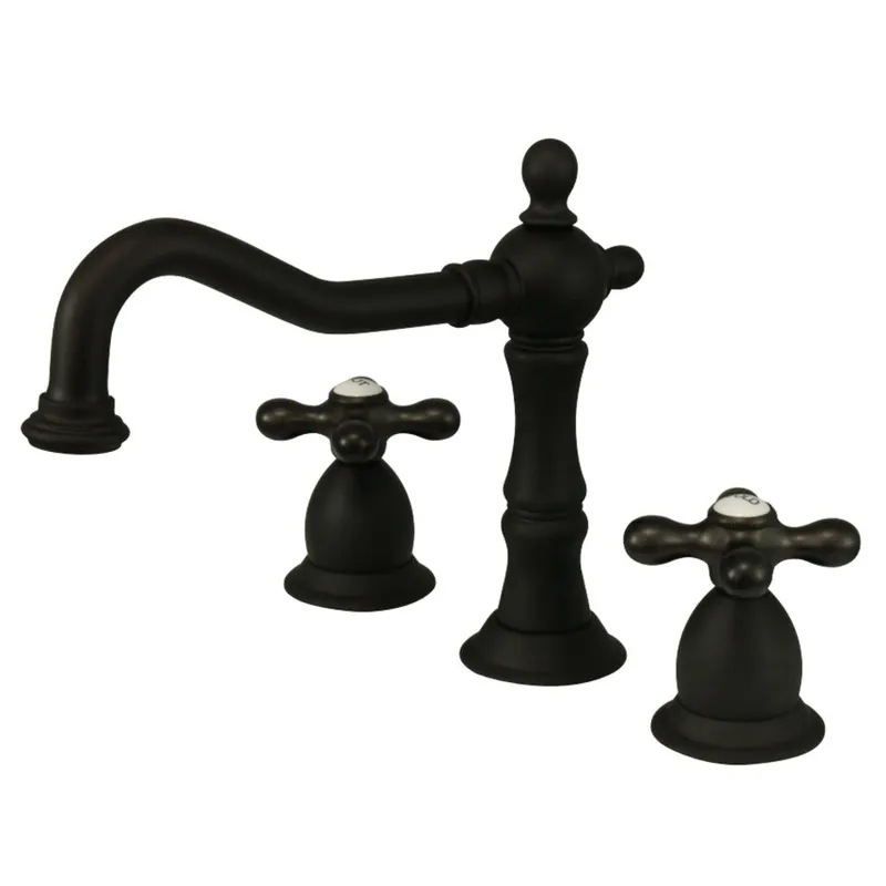 Secure Checkout Kingston Brass KS1975AX 8 in. Widespread Bathroom Faucet, Oil Rubbed Bronze