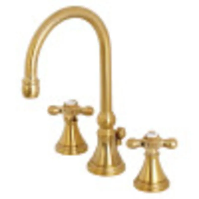 Kingston Brass KS2987AX Governor Widespread Bathroom Faucet with Brass Pop-Up, Brushed Brass Hot Picks