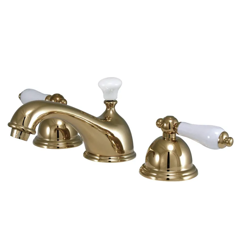 Free Delivery Kingston Brass KS3962PL 8 in. Widespread Bathroom Faucet, Polished Brass