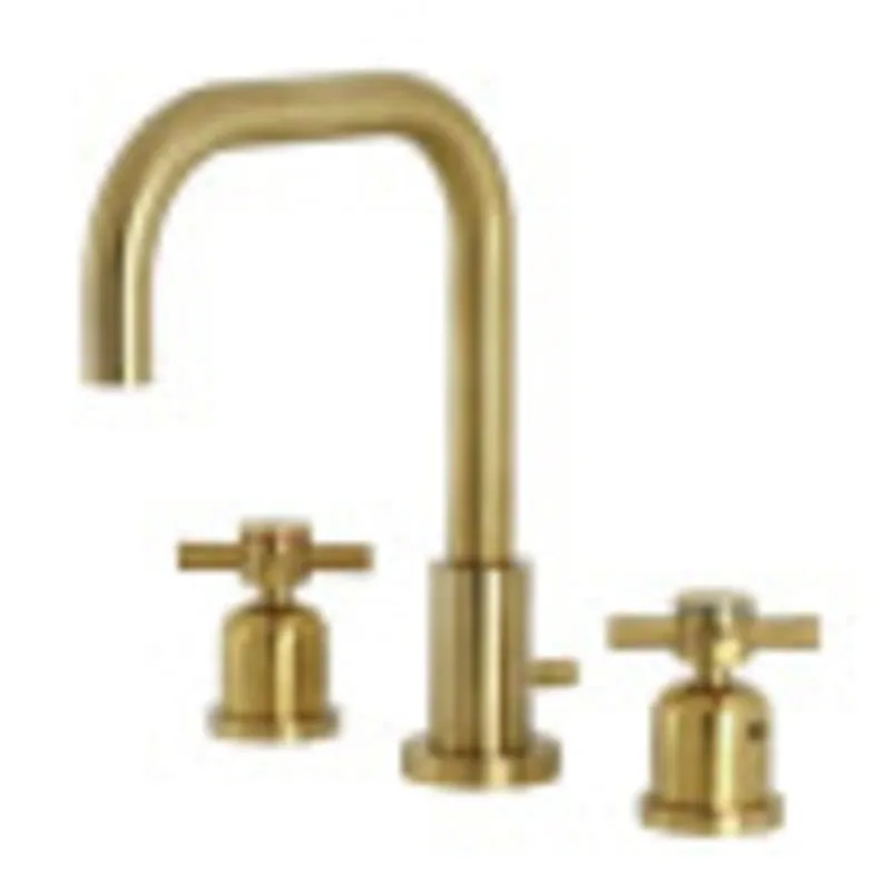 Get Yours Kingston Brass FSC8933DX Concord Widespread Bathroom Faucet with Brass Pop-Up, Brushed Brass