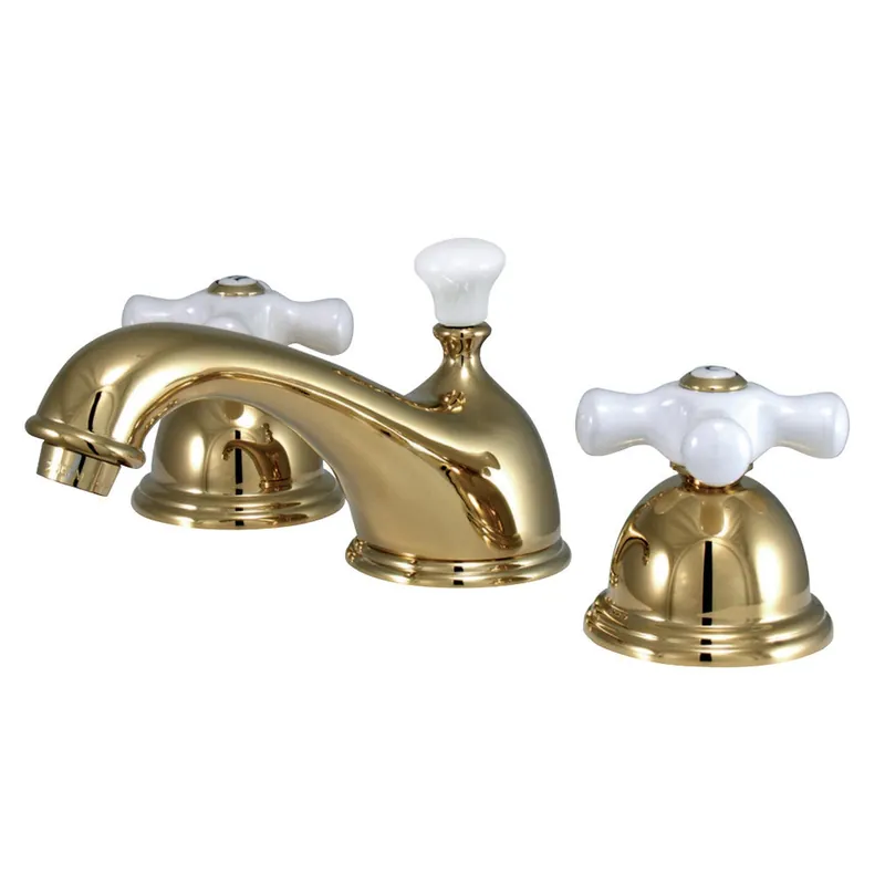 Kingston Brass KS3962PX 8 in. Widespread Bathroom Faucet, Polished Brass Cheap