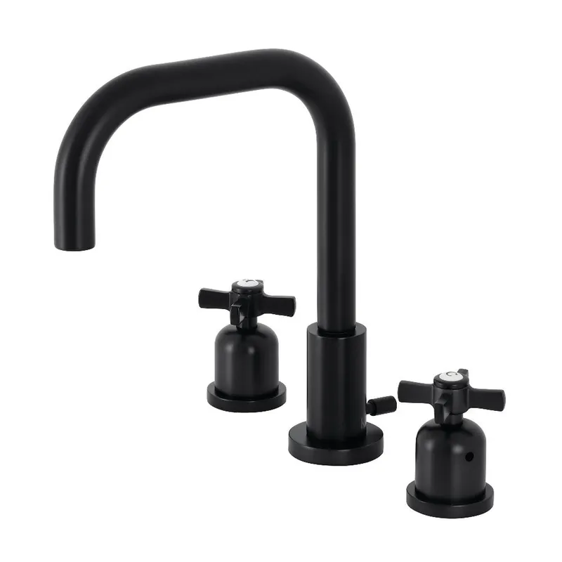 Trusted Brand Kingston Brass FSC8930ZX Millennium Widespread Bathroom Faucet with Brass Pop-Up, Matte Black