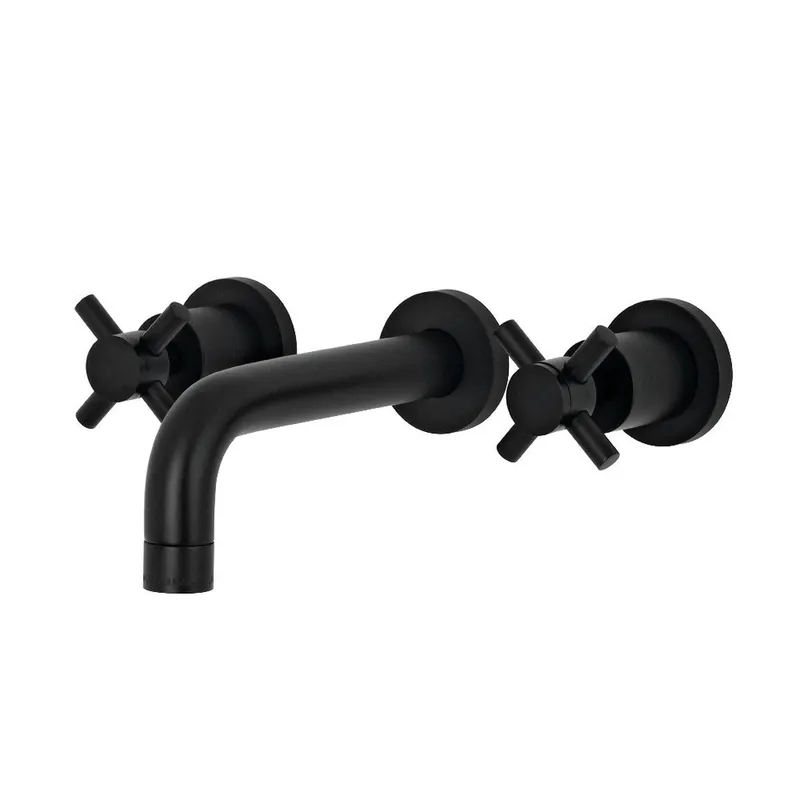Kingston Brass KS8120DX Concord 2-Handle Wall Mount Bathroom Faucet, Matte Black New Release
