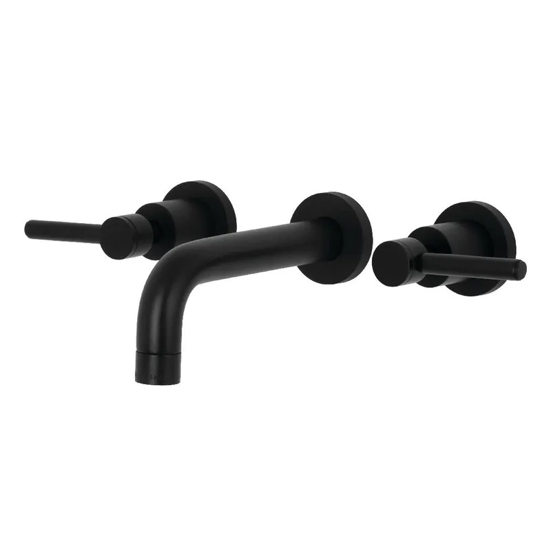 Kingston Brass KS8120DL Concord 2-Handle Wall Mount Bathroom Faucet, Matte Black Get Yours