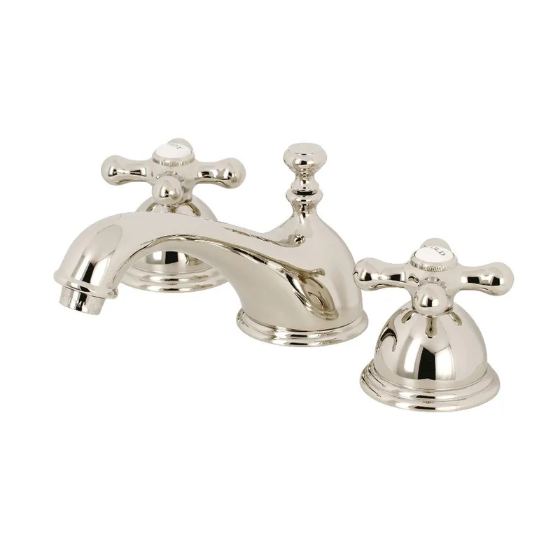 Limited Offer Kingston Brass KS3966AX 8 in. Widespread Bathroom Faucet, Polished Nickel