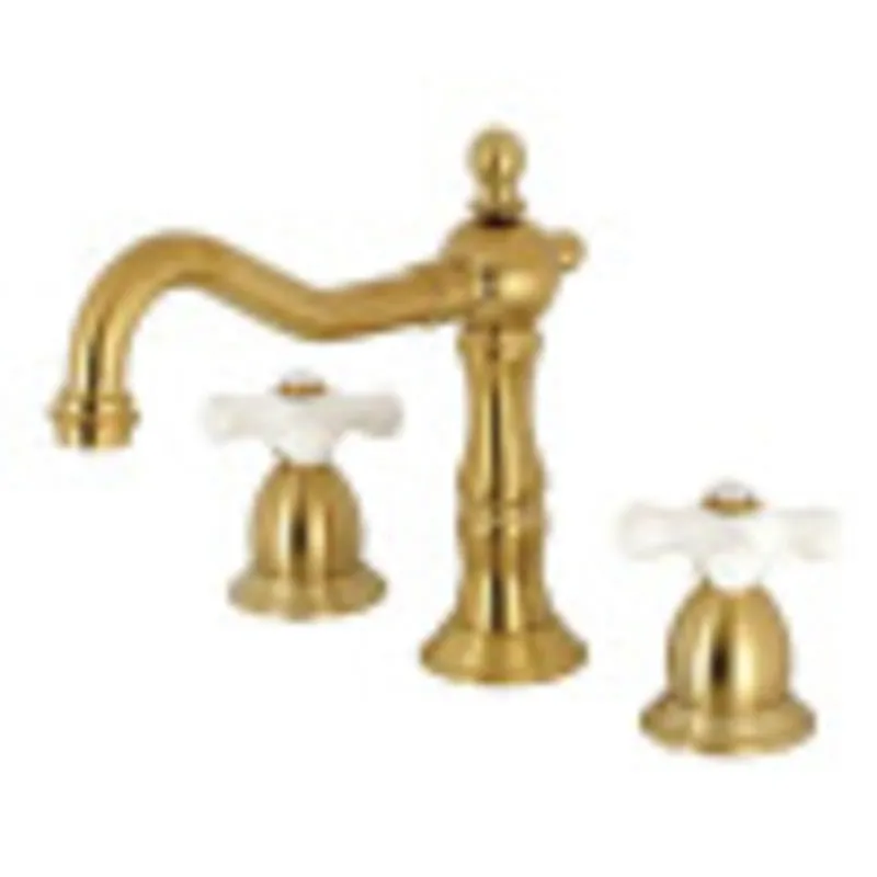 Kingston Brass KS1977PX 8 in. Widespread Bathroom Faucet, Brushed Brass Time-Limited
