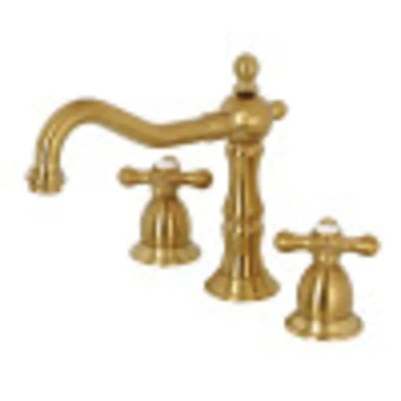 Kingston Brass KS1977AX 8 in. Widespread Bathroom Faucet, Brushed Brass Low Price