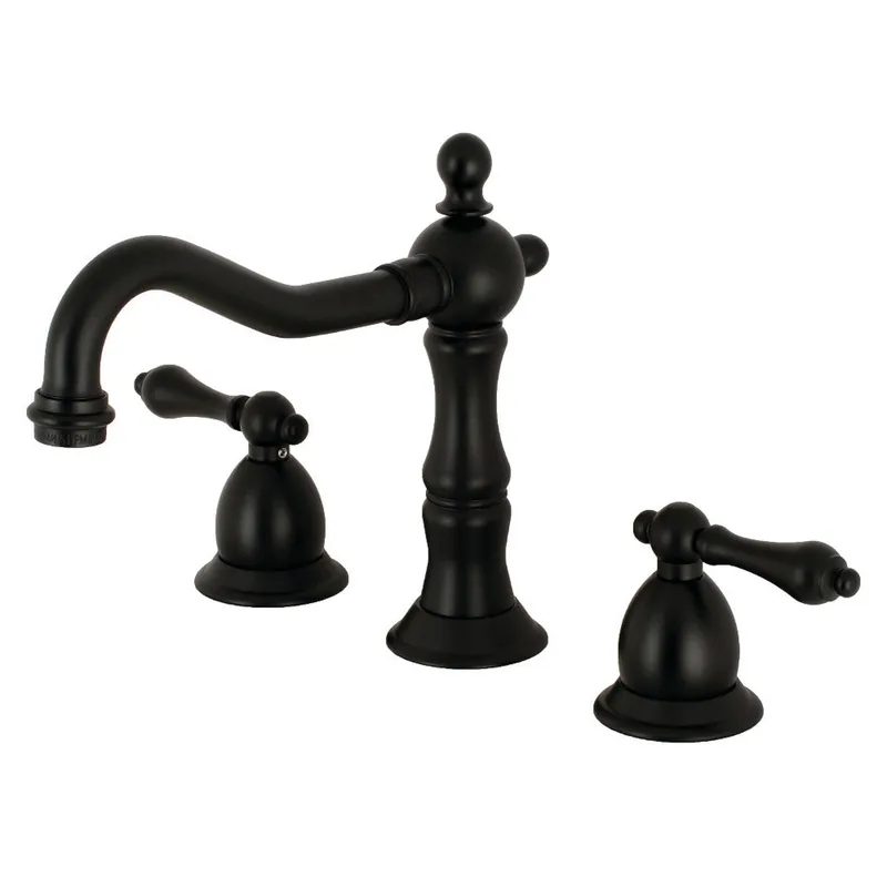 Kingston Brass KS1970AL 8 in. Widespread Bathroom Faucet, Matte Black Free Returns