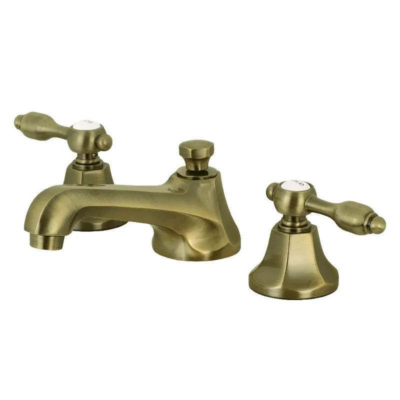 Kingston Brass KS4463TAL Tudor 8" Widespread Bathroom Faucet, Antique Brass Deal